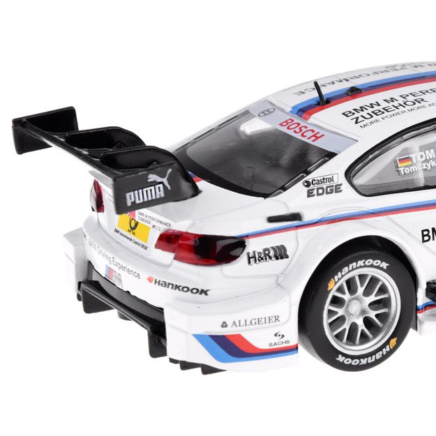 Metalinis sportinis BMW M3 DTM automobilis su garso ir šviesos efektais 