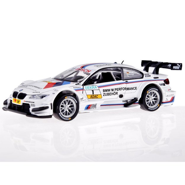 Metalinis sportinis BMW M3 DTM automobilis su garso ir šviesos efektais 