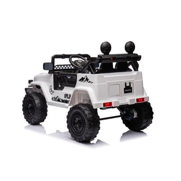 Vienvietis elektrinis visureigis Toyota FJ Khaki 4x4, baltas