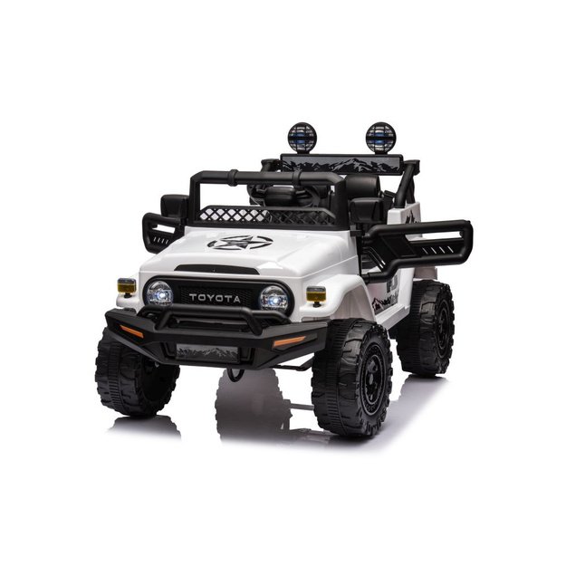 Vienvietis elektrinis visureigis Toyota FJ Khaki 4x4, baltas