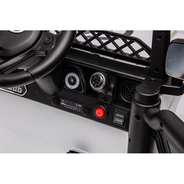 Vienvietis elektrinis visureigis Toyota FJ Khaki 4x4, baltas