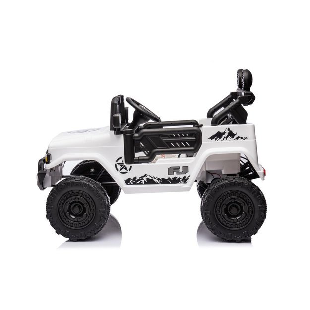 Vienvietis elektrinis visureigis Toyota FJ Khaki 4x4, baltas