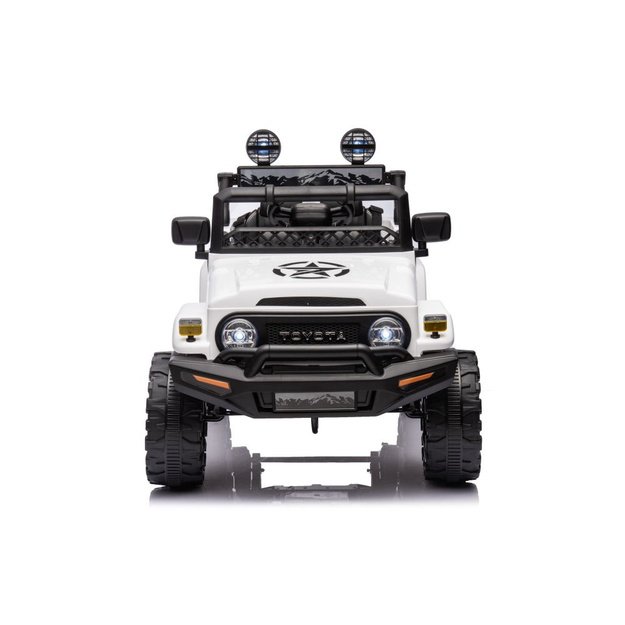 Vienvietis elektrinis visureigis Toyota FJ Khaki 4x4, baltas