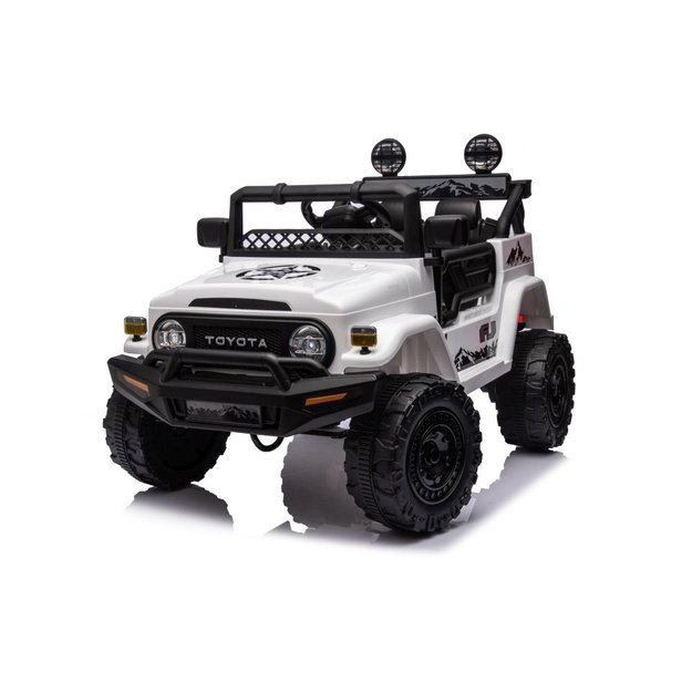 Vienvietis elektrinis visureigis Toyota FJ Khaki 4x4, baltas