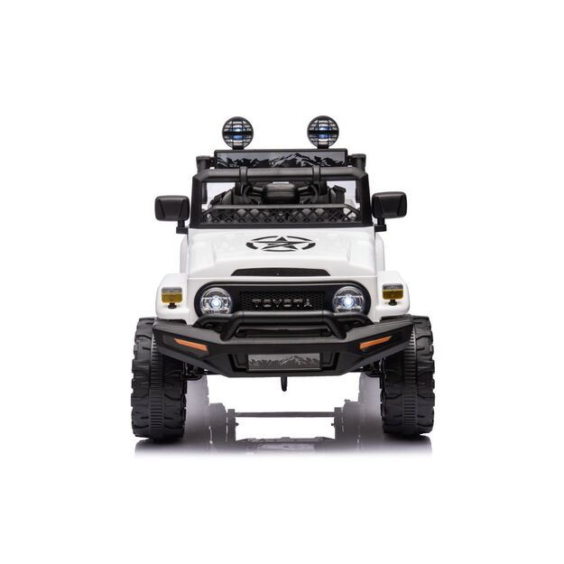 Vienvietis elektrinis visureigis Toyota FJ Khaki 4x4, baltas