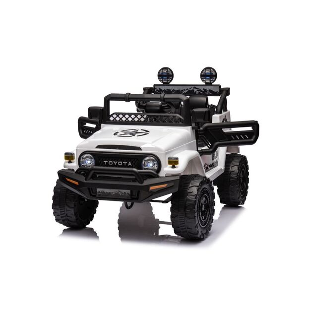 Vienvietis elektrinis visureigis Toyota FJ Khaki 4x4, baltas