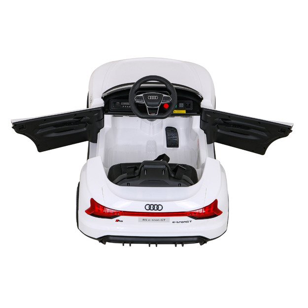 Vienvietis elektromobilis vaikams Audi RS E-Tron GT, baltas