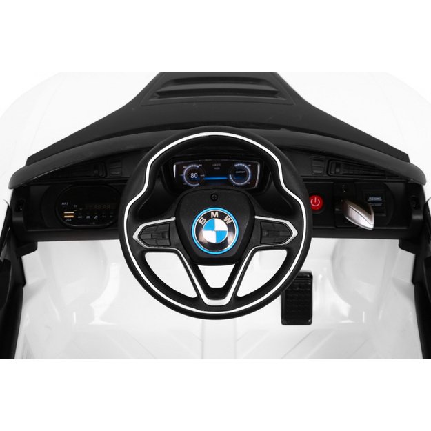 Vienvietis elektromobilis vaikams BMW I8 Lift, baltas
