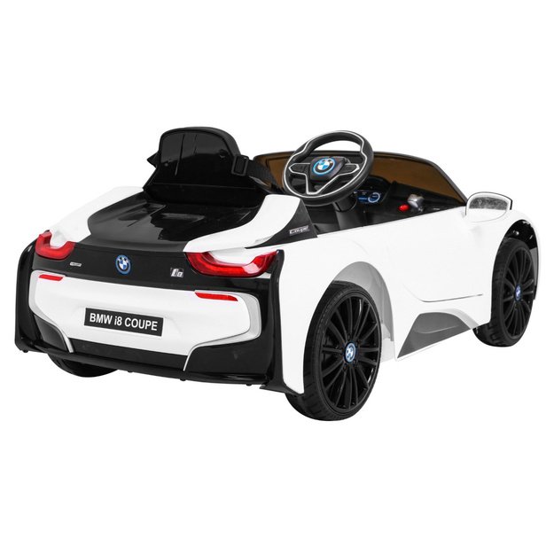 Vienvietis elektromobilis vaikams BMW I8 Lift, baltas