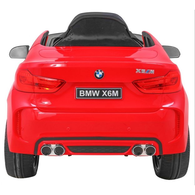 Vienvietis elektrinis džipas vaikams BMW X6M, raudonas