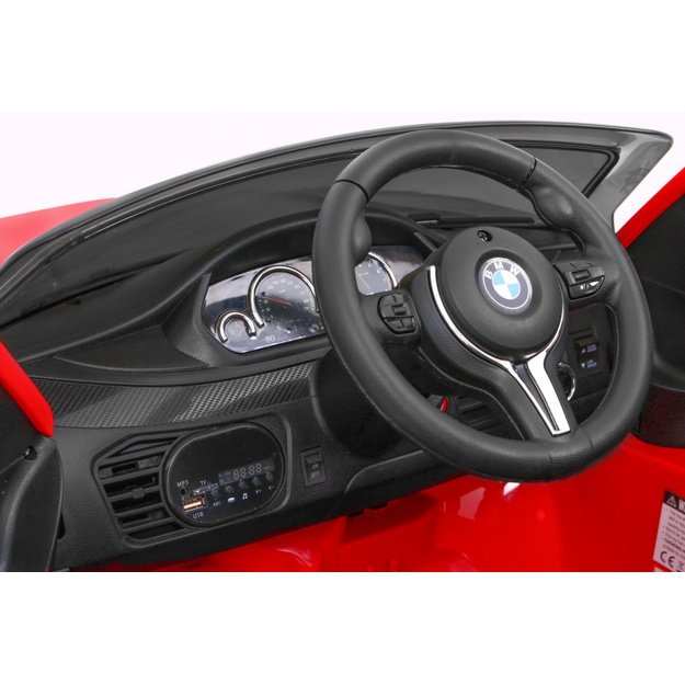Vienvietis elektrinis džipas vaikams BMW X6M, raudonas