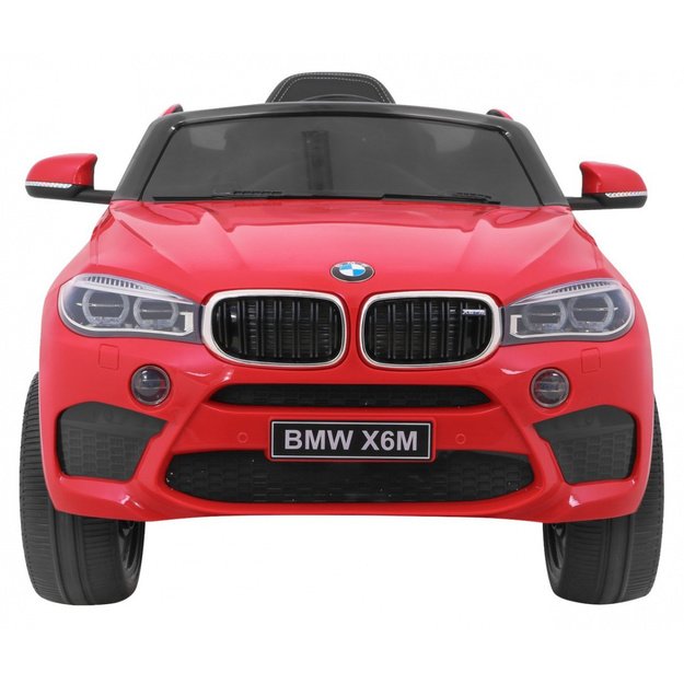 Vienvietis elektrinis džipas vaikams BMW X6M, raudonas