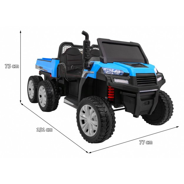 Dvivietis elektromobilis vaikams 4x4 Farmer Truck, mėlynas