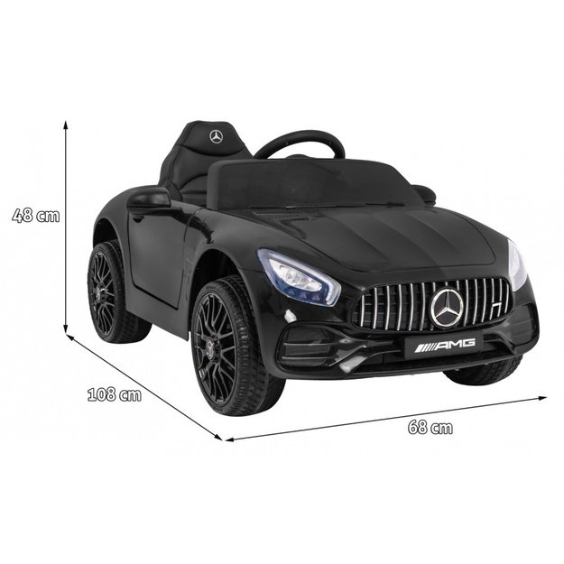 Vienvietis elektromobilis vaikams Mercedes Benz GT, juodas