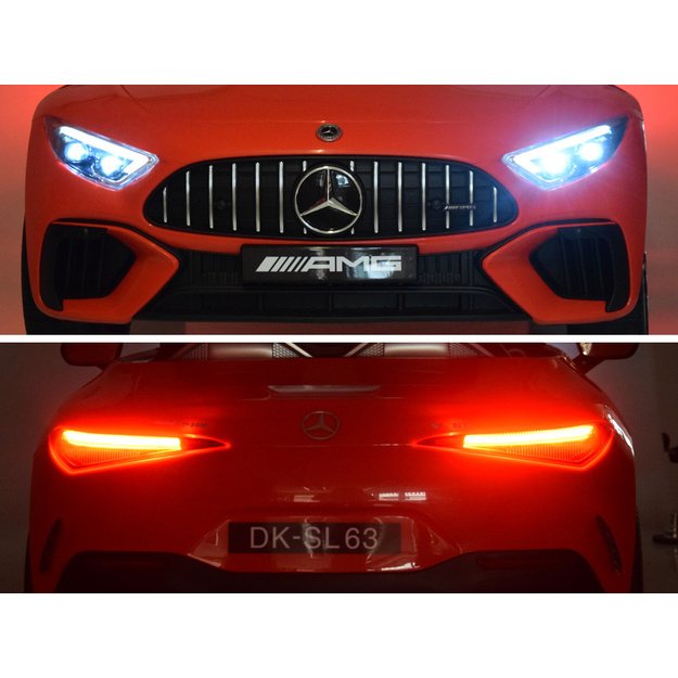 Dvivietis elektromobilis vaikams Mercedes SL 63 AMG, raudonas