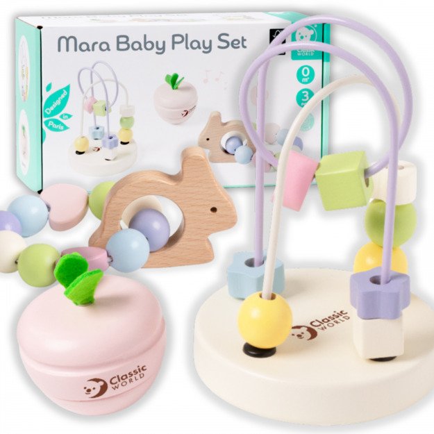 Kūdikių lavinamųjų žaislų rinkinys dėžutėje, CLASSIC WORLD