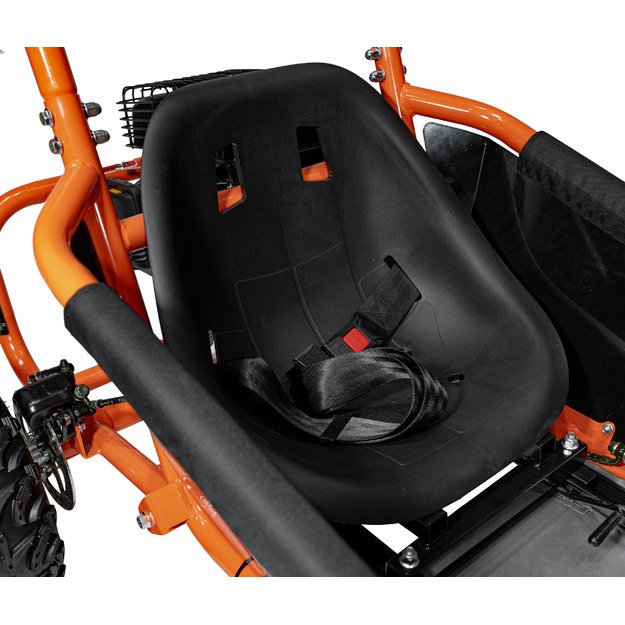 Vienvietis elektrinis bagis vaikams MUD MONSTER, oranžinis 