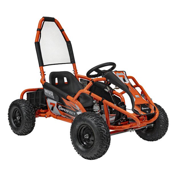 Vienvietis elektrinis bagis vaikams MUD MONSTER, oranžinis 