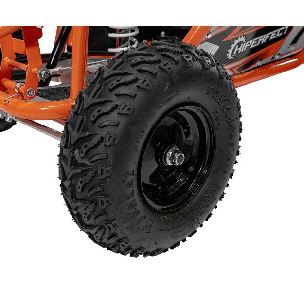 Vienvietis elektrinis bagis vaikams MUD MONSTER, oranžinis 