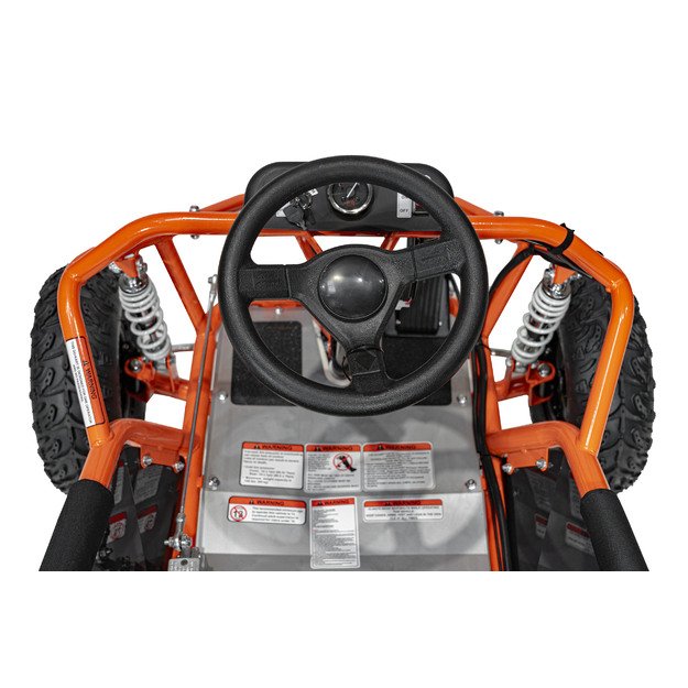 Vienvietis elektrinis bagis vaikams MUD MONSTER, oranžinis 