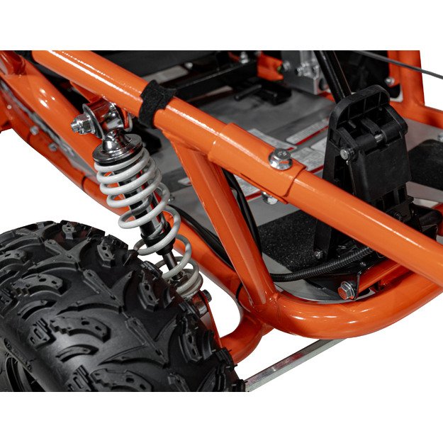 Vienvietis elektrinis bagis vaikams MUD MONSTER, oranžinis 