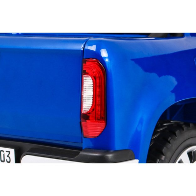 Dvivietis elektrinis džipas vaikams Mercedes Benz X-Class, mėlynas lakuotas
