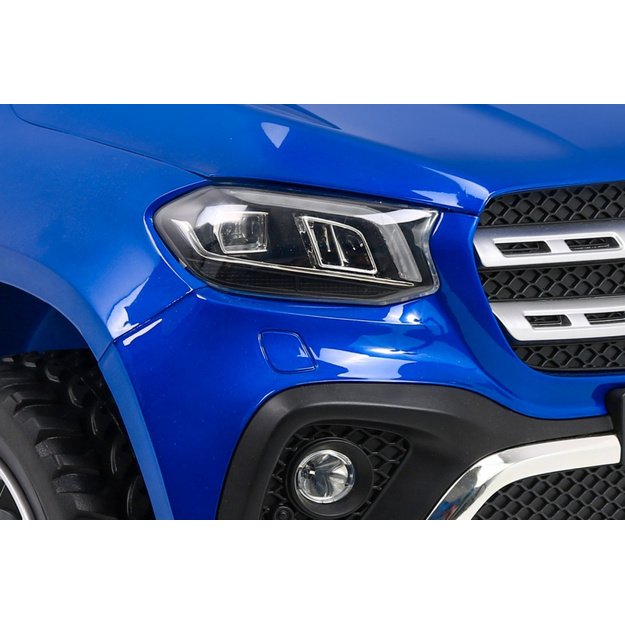 Dvivietis elektrinis džipas vaikams Mercedes Benz X-Class, mėlynas lakuotas