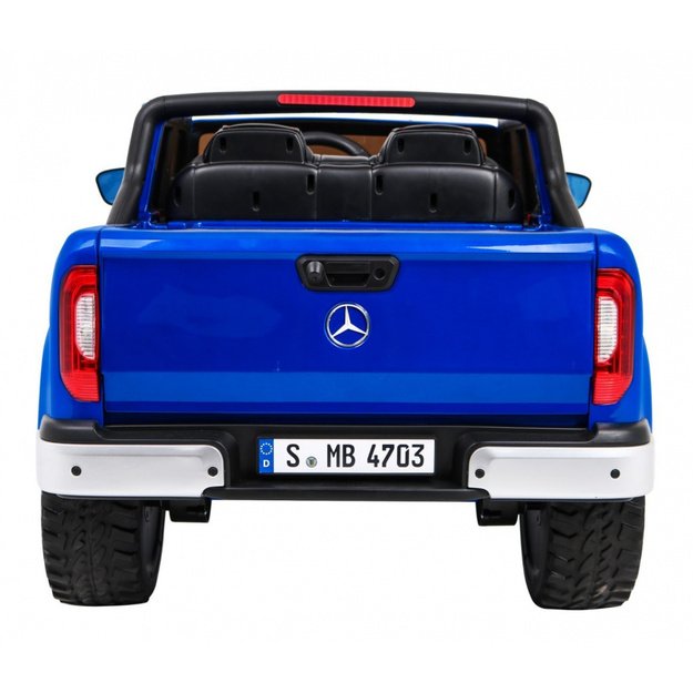 Dvivietis elektrinis džipas vaikams Mercedes Benz X-Class, mėlynas lakuotas