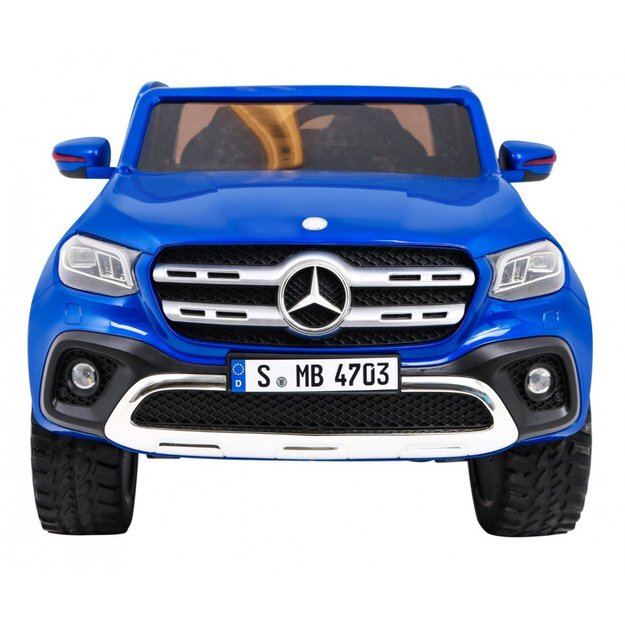 Dvivietis elektrinis džipas vaikams Mercedes Benz X-Class, mėlynas lakuotas