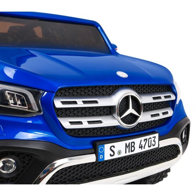 Dvivietis elektrinis džipas vaikams Mercedes Benz X-Class, mėlynas lakuotas