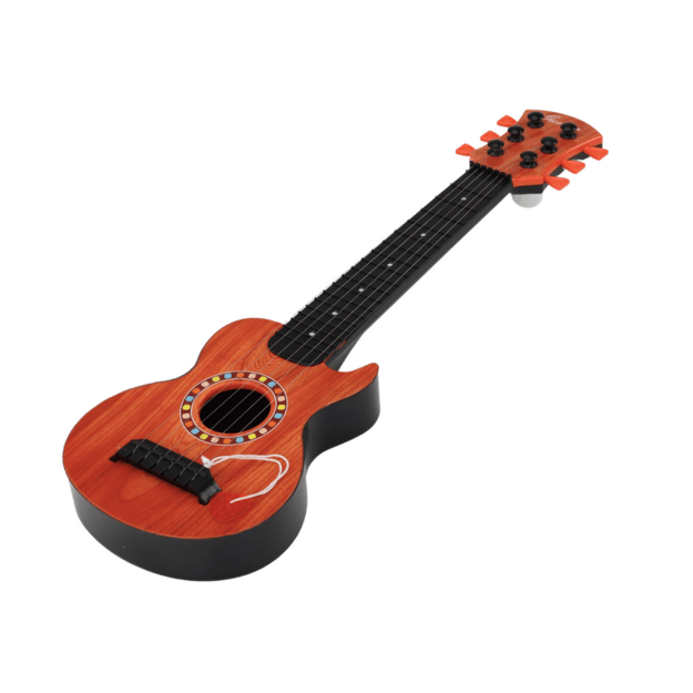 Žaislinė medinė gitara, ruda