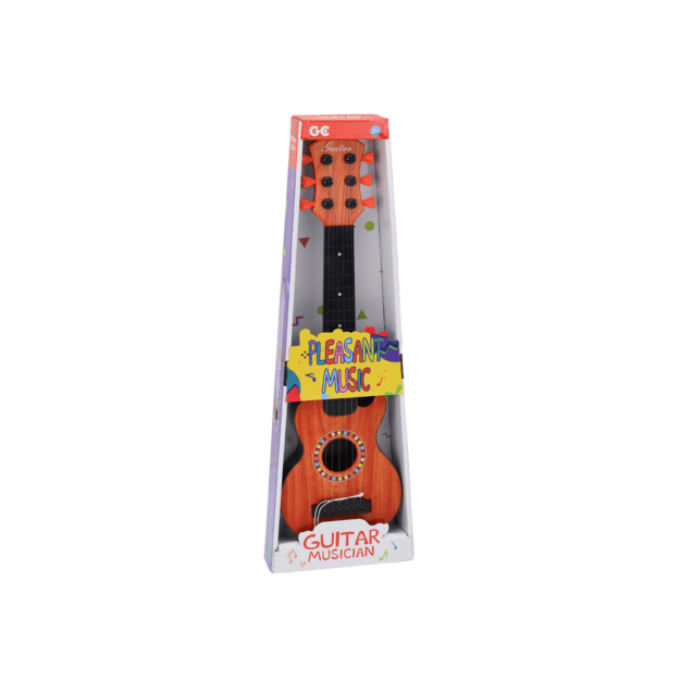 Žaislinė medinė gitara, ruda