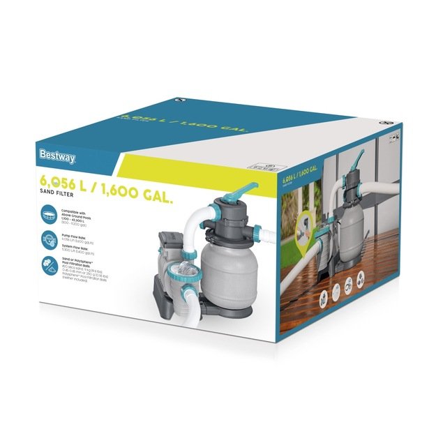 Smėlio filtro siurblio rinkinys 5678 l/h baseinui, BESTWAY