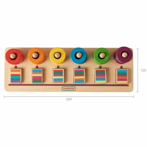 Montessori skaičiavimo ir spalvų mokymosi dėlionė rūšiuoklis, MASTERKIDZ 5