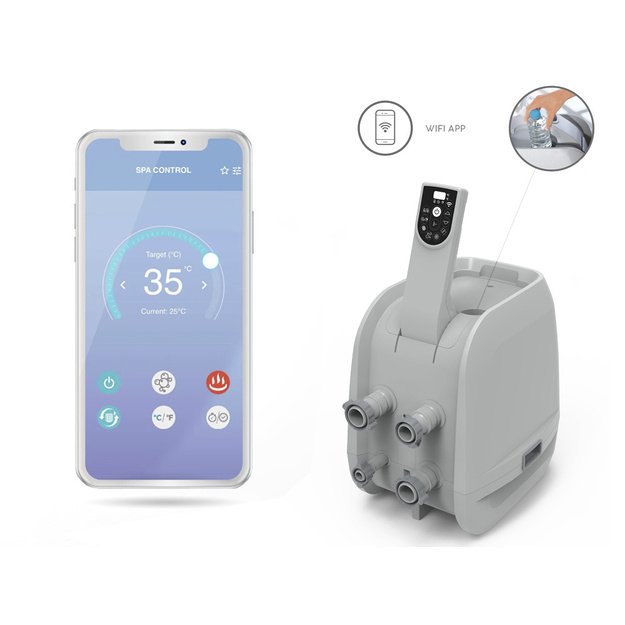 Pripučiama sūkurinė vonia „Lay-Z-Spa Maldives Pro7 2025“ su Wi-Fi ir LED, Bestway 6001U