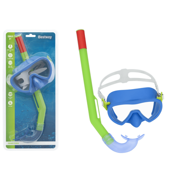 Nardymo kaukė su vamzdeliu, žalia, Bestway 24036