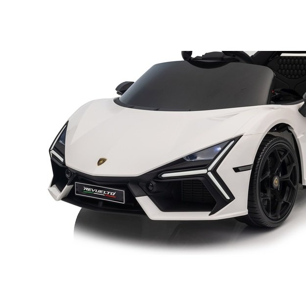 Vienvietis elektromobilis vaikams Lamborghini Revuelto, baltas