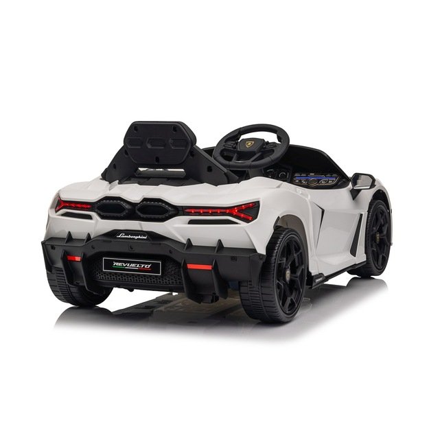 Vienvietis elektromobilis vaikams Lamborghini Revuelto, baltas