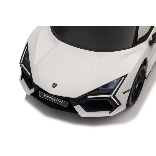 Vienvietis elektromobilis vaikams Lamborghini Revuelto, baltas