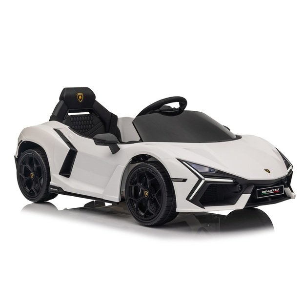Vienvietis elektromobilis vaikams Lamborghini Revuelto, baltas