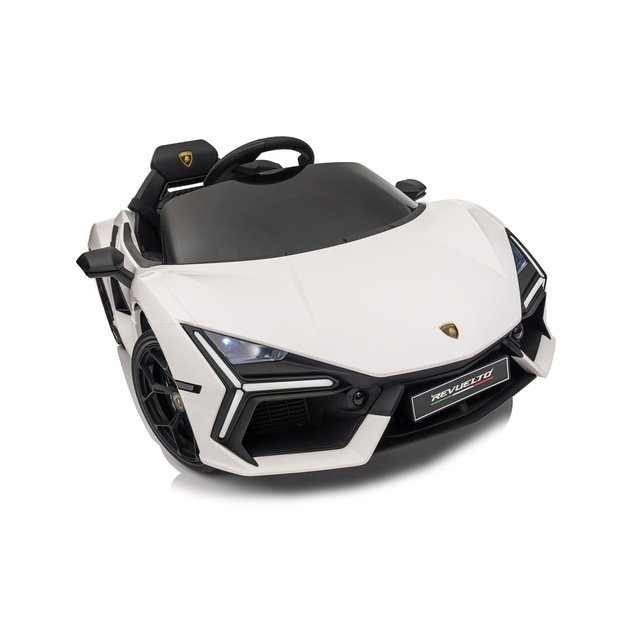 Vienvietis elektromobilis vaikams Lamborghini Revuelto, baltas