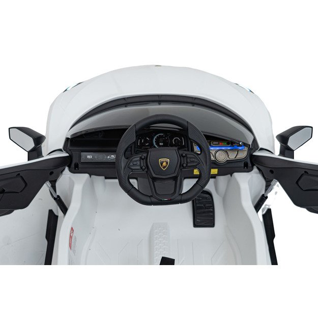 Vienvietis elektromobilis vaikams Lamborghini Revuelto, baltas
