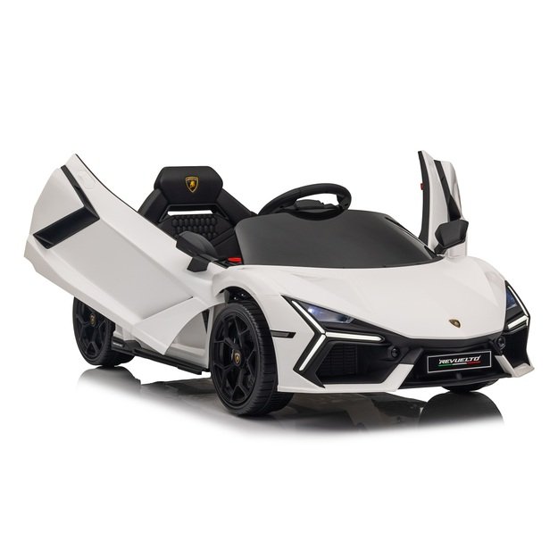 Vienvietis elektromobilis vaikams Lamborghini Revuelto, baltas