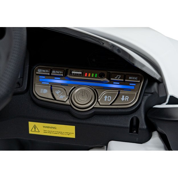 Vienvietis elektromobilis vaikams Lamborghini Revuelto, baltas