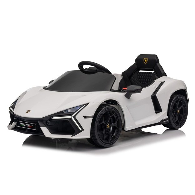 Vienvietis elektromobilis vaikams Lamborghini Revuelto, baltas