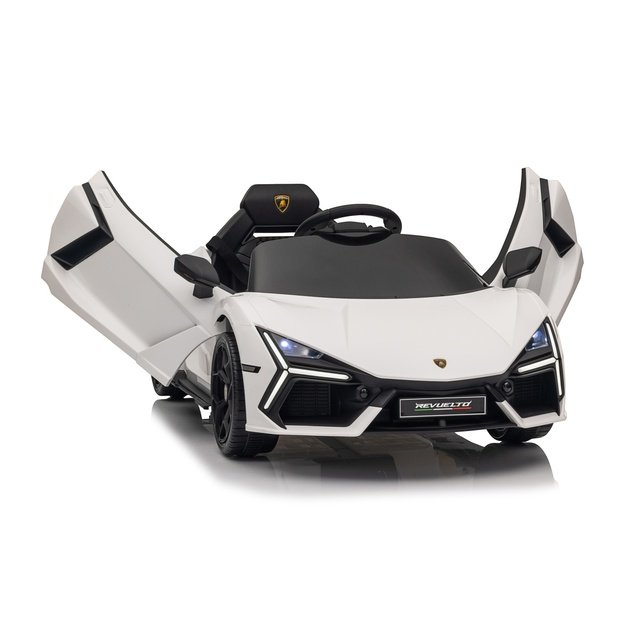 Vienvietis elektromobilis vaikams Lamborghini Revuelto, baltas