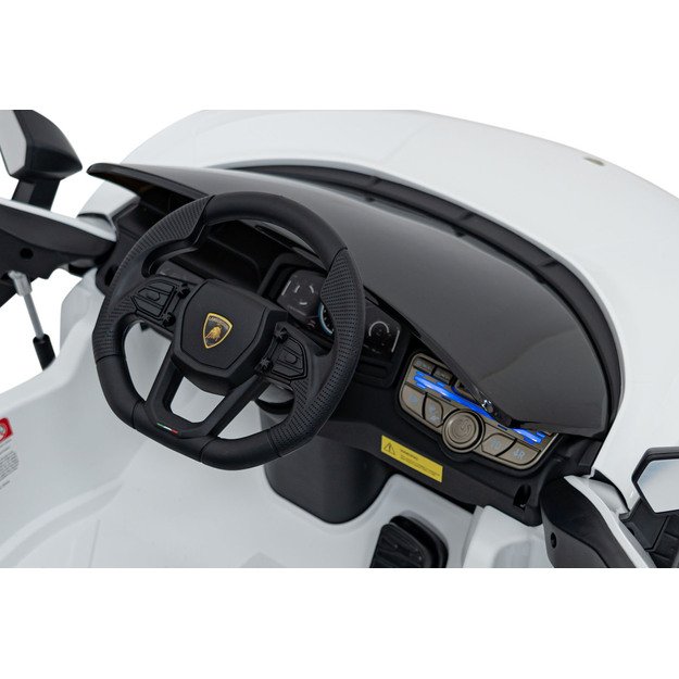 Vienvietis elektromobilis vaikams Lamborghini Revuelto, baltas