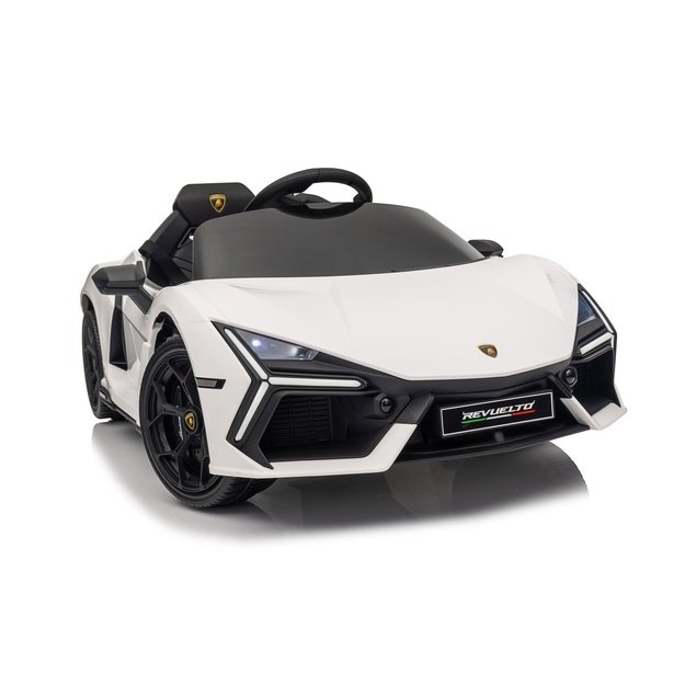 Vienvietis elektromobilis vaikams Lamborghini Revuelto, baltas
