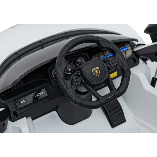 Vienvietis elektromobilis vaikams Lamborghini Revuelto, baltas
