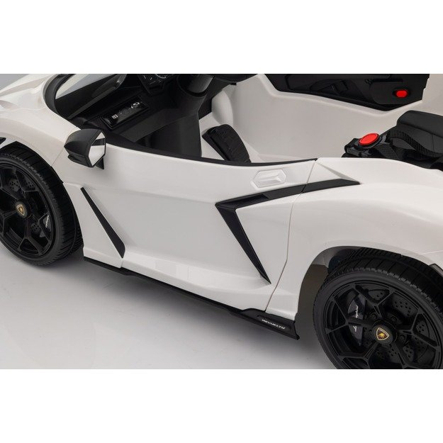 Vienvietis elektromobilis vaikams Lamborghini Revuelto, baltas